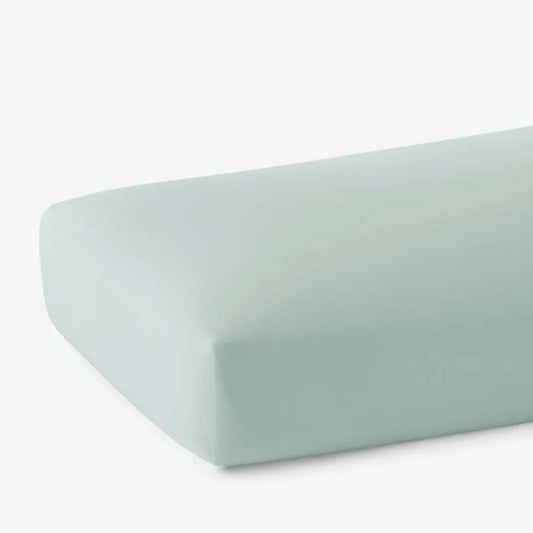 Classic Cool Cotton Percale Deep Pocket Fitted Bed Sheet - Sea Mist, King