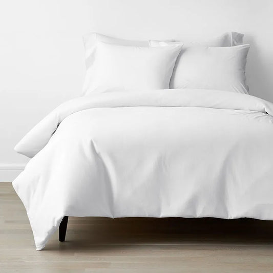 T-Shirt Soft Jersey Knit Duvet Cover Set - White, Twin XL