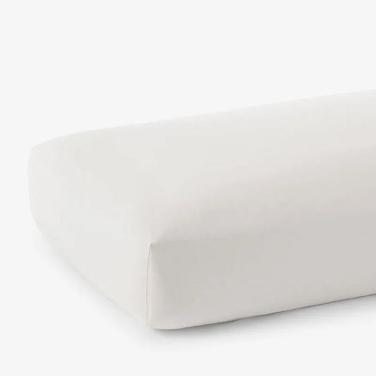 Premium Ultra-Cozy Cotton Velvet Flannel Fitted Bed Sheet - Cream, Twin
