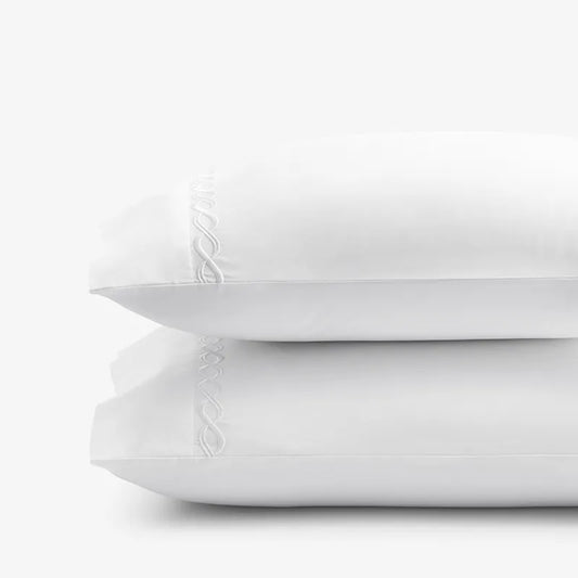 Marcella Premium Smooth Egyptian Cotton Sateen Pillowcase Set - White, King
