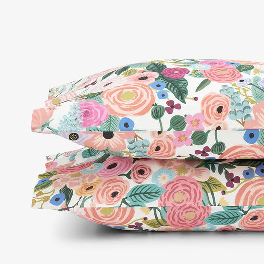 Garden Party Classic Cool Cotton Percale Pillowcase Set - Multi, Standard