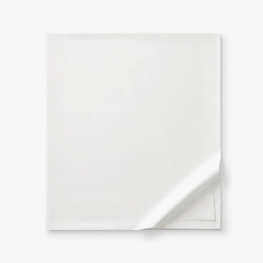 Classic Smooth Sateen Solid Flat Bed Sheet - White, Twin/Twin XL