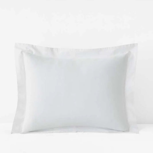 Solid Garment Washed Cotton Percale Sham - White, Standard