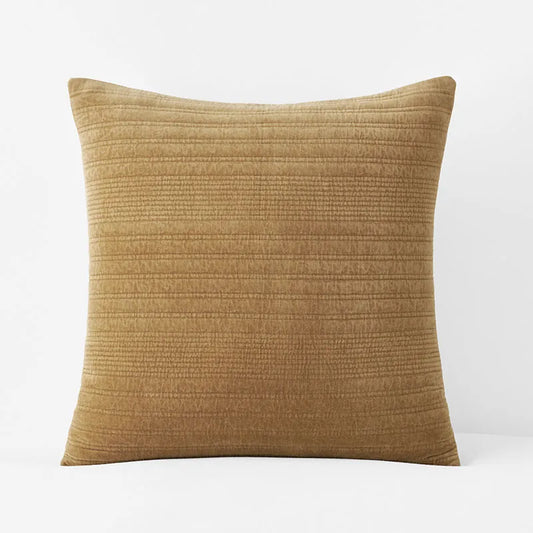 Line Stitch Quilted Sham - Gold, Euro