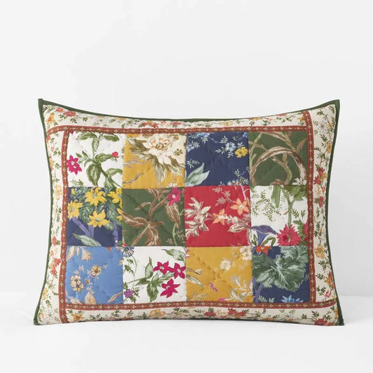 Aaliyah Patchwork Quilted Sham - Green Multi, Standard