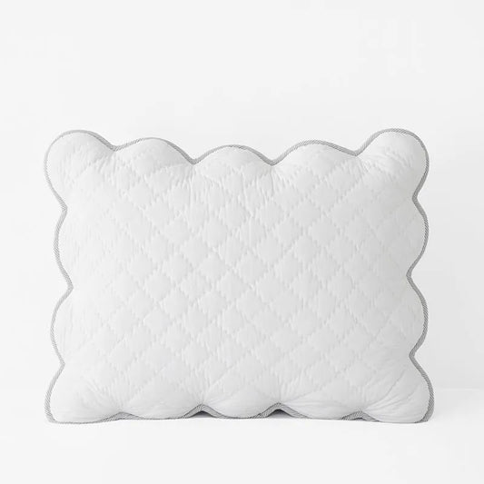 Scallop Quilted Sham - White, Standard