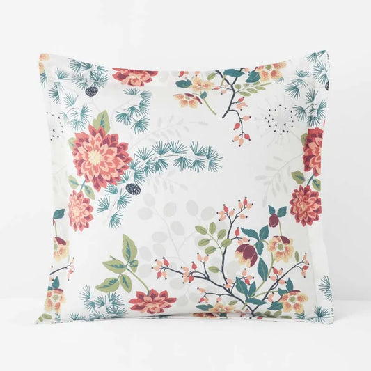 Holiday Print Classic Ultra-Cozy Cotton Flannel Sham - Vintage Blooms, Euro