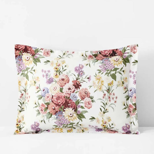 Nature's Bouquet Classic Smooth Sateen Sham - Cream Multi, Standard