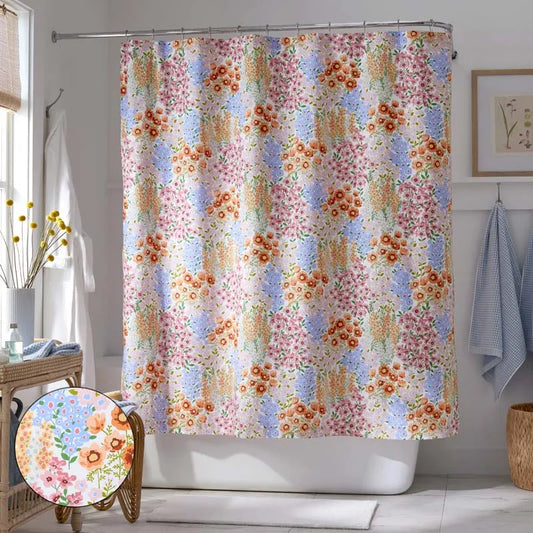 Garden Jubilee Classic Cool Cotton Percale Shower Curtain - Multi