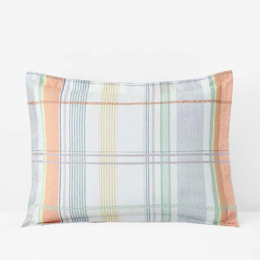 Alder Plaid Classic Cool Cotton Percale Sham - Multi, King