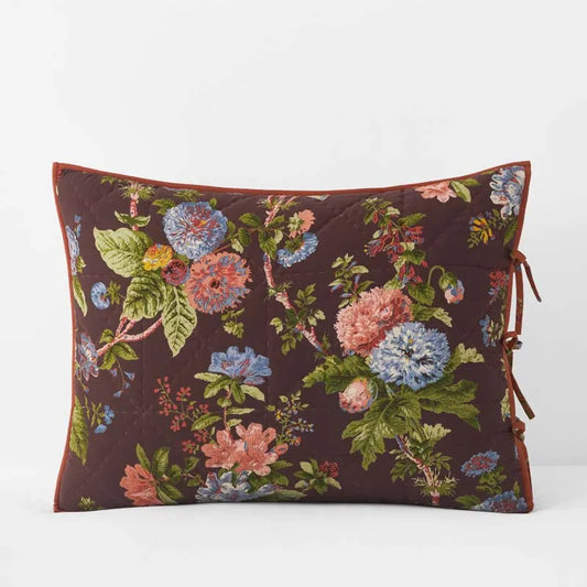Veena Reversible Quilted Sham - Brown, King