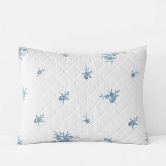 Brinda Floral Quilted Sham - White, Standard