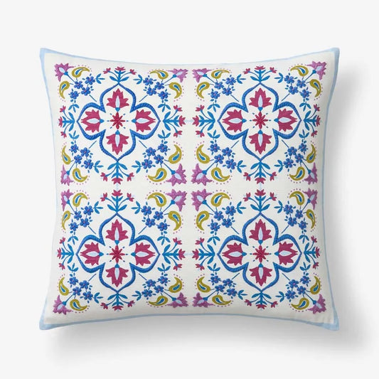 Idril Floral Decorative Square Pillow Cover - Multi