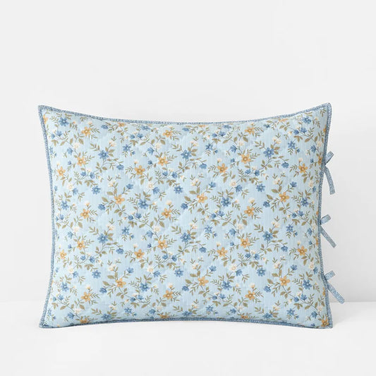 Garden Mist Reversible Quilted Sham - Blue Multi, Standard