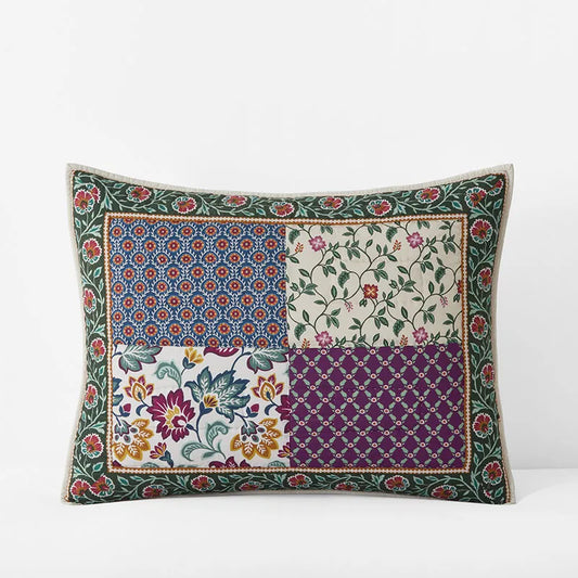 Nora Mosaic Patchwork Quilted Sham - Multi, Standard