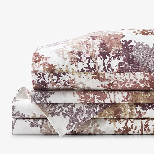 Woodland Wonders Premium Smooth Wrinkle-Free Sateen Bed Sheet Set - Brick, Twin