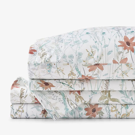 Forest Willow Premium Smooth Wrinkle-Free Sateen Bed Sheet Set - Multi, Twin