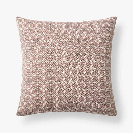 Woven Square Grid Decorative Square Pillow Cover - Rust, 20 in. x 20 in.