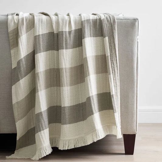 Stripe Texture Throw - Natural