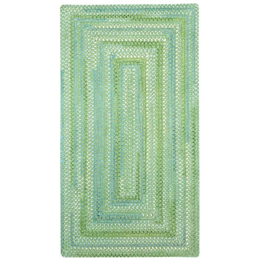 Sailor Stripe Reversible Braided Cotton Rug - Green, 3' x 5'