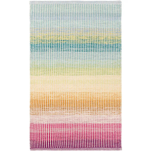 Watercolor Horizon Handwoven Cotton Rug - Multi, 2' 6" x 8' Runner