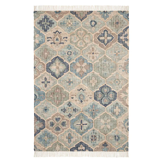 Pali Handwoven Jute Rug - Blue, 5' x 8'