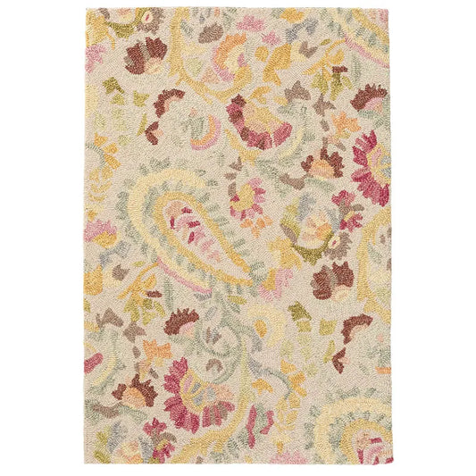 Ines Hand Hooked Wool Rug - Multi, 8' x 10'