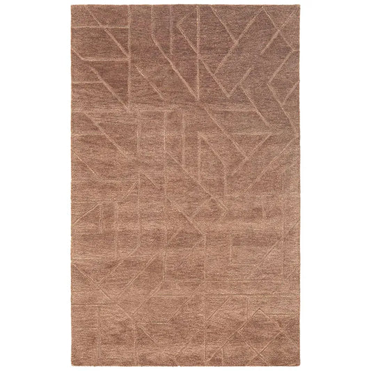 Relief Hand Tufted Wool Rug - Rust, 2' x 3'