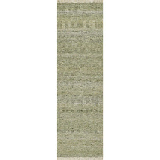 Handwoven Textured Performance Rug - Green, 2' 3" x 8' Runner