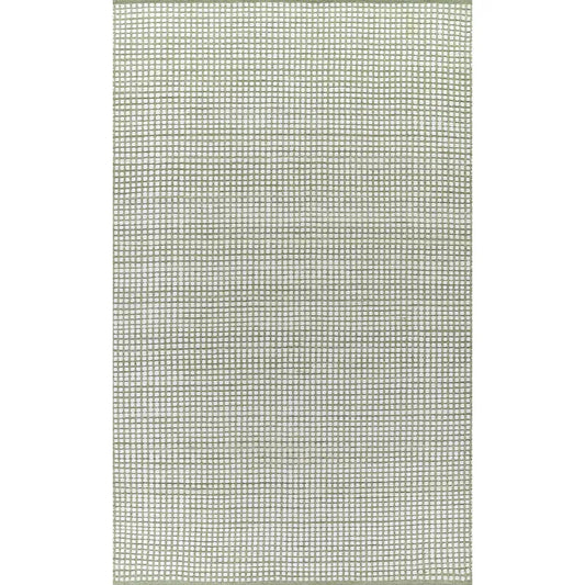 Handwoven Mini Checkered Performance Rug - Green, 2' x 3'