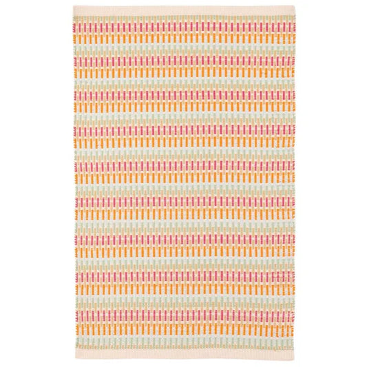 Candy Stripe Handwoven Indoor/Outdoor Rug - Pink Multi, 3' x 5'