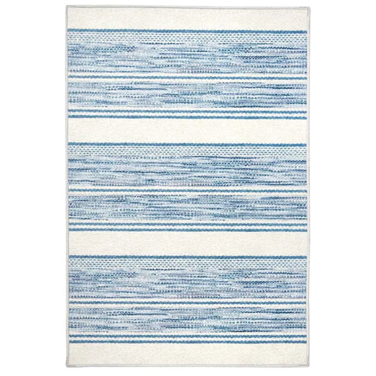 Ellington Stripe Blue Washable Rug - Blue, 2' x 3'