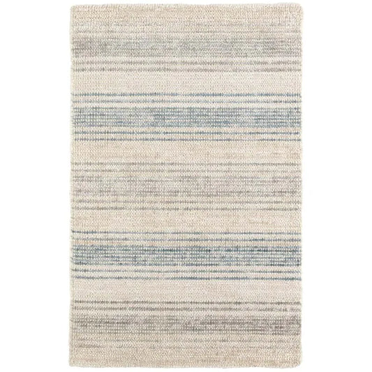 Moonshine Handwoven Cotton Viscose Rug - Blue, 2' x 3'