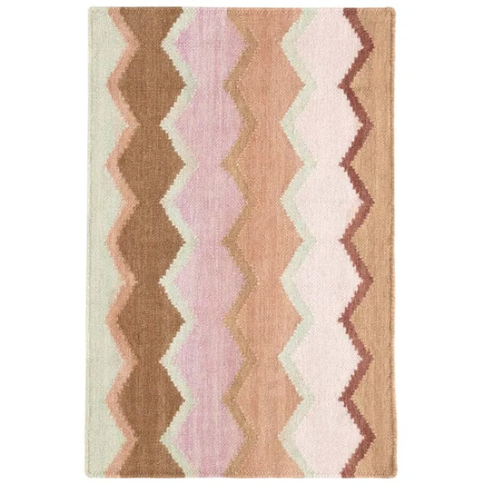 Safety Net Handwoven Wool Rug - Rust, 2' x 3'