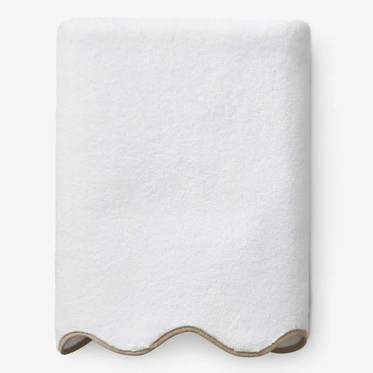 Scalloped Edge Bath Sheet - Beige