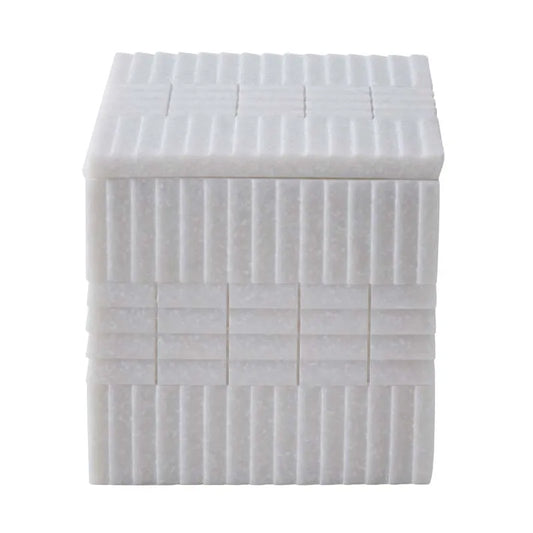 Textured Cotton Jar - Ivory