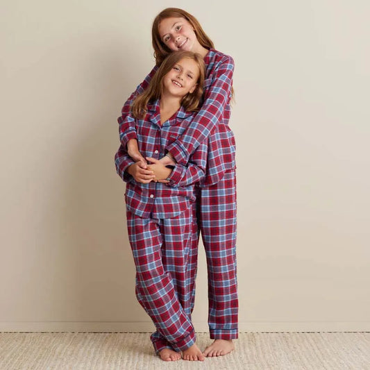 Family Flannel Kid's Button-Down Pajama Set - Nantucket, 3T
