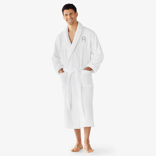 Men's Robe - White, XXL