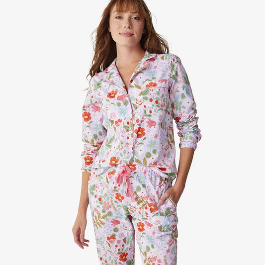 Poplin Women's Pajama Set - Strawberry Fields, XXL