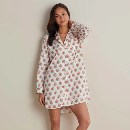 Printed Women's Nightshirt - Petite Floral, S