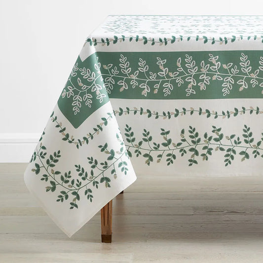 Climbing Vines Tablecloth - Green, 70 in. x 90 in.