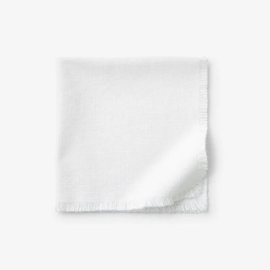 Solid Fringe Napkins, Set of 4 - White