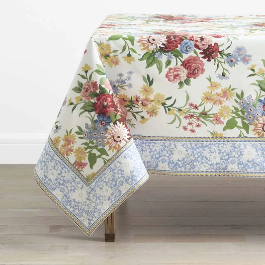 Garden Floral Cotton Tablecloth - Natures Bouquet, 70 in. x 90 in.