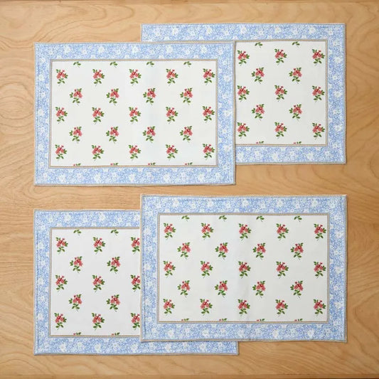 Garden Floral Cotton Placemats, Set of 4 - Natures Bouquet