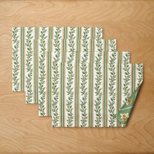 West Hill Reversible Placemats, Set of 4 - Natural Multi