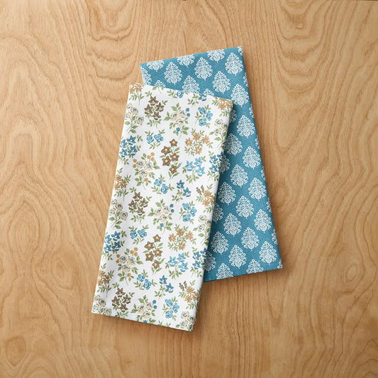 Ariella Tea Towels, Set of 2 - Blue Multi