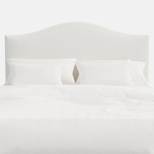 Saddle Textured Linen Headboard - White, Twin