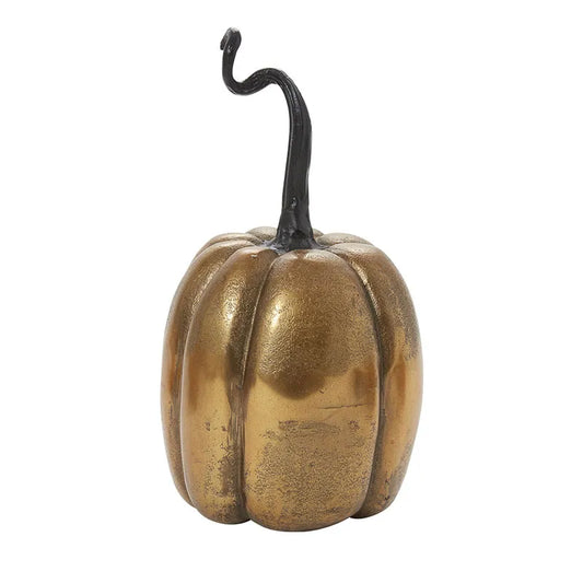 Cast Aluminum Pumpkin - Bronze, Large