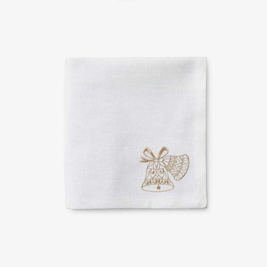 Metallic Napkins, Set of 4 - Bells