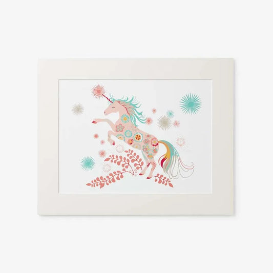 Fancy Unicorns Wall Art - Pink